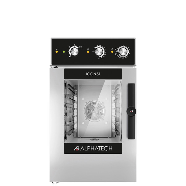 Cuptor profesional Alphatech Icon Evolution electric, capacitate 6 tavi GN 1/1, umidificare manuala directa