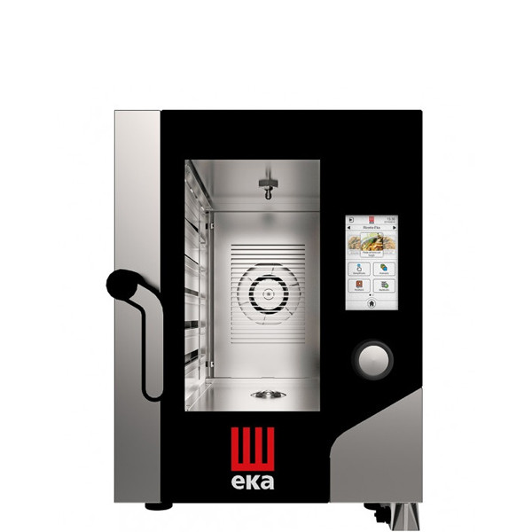 Cuptor profesional EKA Millennial Touch compatto programabil, electric, capacitate 6 tavi GN 1/1, umidificare programabila cu boiler