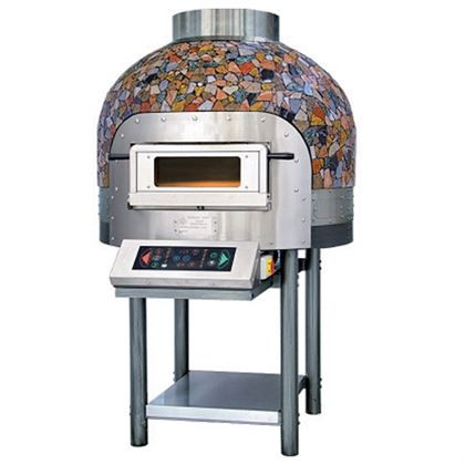 Cuptor pe vatra rotativ cu convectie pentru pizza MF Italia model, electric, cu suport, 1 camera, capacitate 6 pizza
