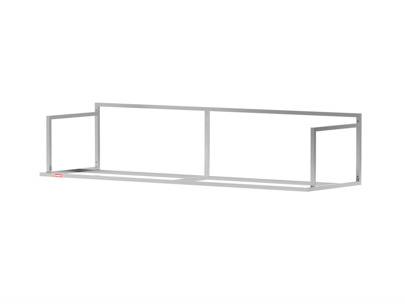 Raft depozitare - etajera otel inox AISI 304 pentru cosuri masina de spalat, suspendat de perete, dimensiuni 2100x510x370 mm