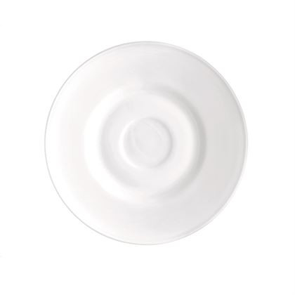 Farfurie opal alb compatibila cu ceasca 220 ml, dimensiuni diam 160x18.8 mm, Bormioli Rocco, colectia Performa