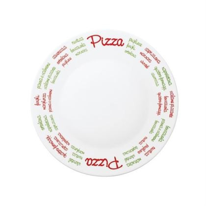 Farfurie pizza opal alb, dimensiuni diam 330x12 mm, Bormioli Rocco, colectia Ronda