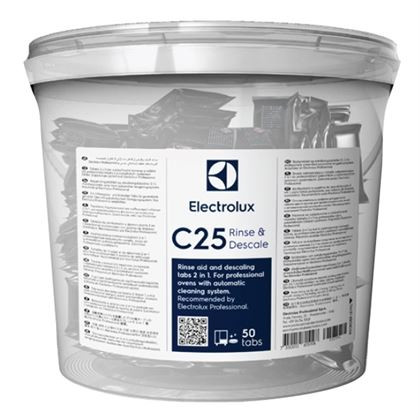Pastile clatire si decalcifiere pentru cuptoare 50 buc, ZANUSSI C25 Rinse & Descale Agent, Italia