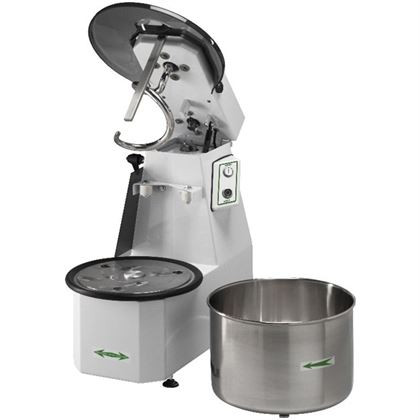 Malaxor profesional - mixer aluat cu spirala, cap liftant, cuva 22 lt, 1 viteza, alimentare 230V