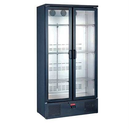 Vitrina frigorifica verticala, model Barcelona, refrigerare ventilata, geam frontal drept, dimensiuni 900x515x1815 mm