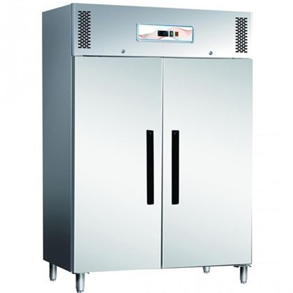Dulap frigorific profesional inox dublu, Forcar seria 1200, congelare ventilata, 2 usi inox
