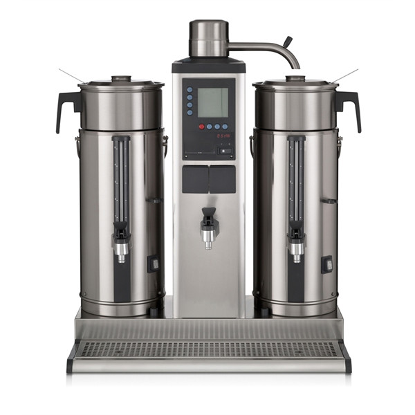 Filtru cafea profesional Bravilor Bonamat cu 2x container electric izoterm stanga si dreapta, capacitate 2x 5 lt, robinet apa fierbinte, alimentare automata cu apa, alimentare 380V