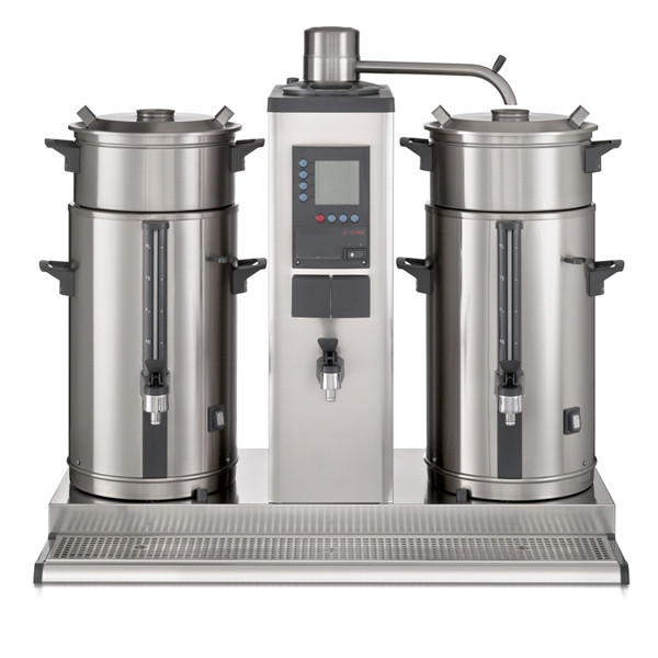 Filtru cafea profesional Bravilor Bonamat cu 2x container electric izoterm stanga si dreapta, capacitate 2x 10 lt, robinet apa fierbinte, alimentare automata cu apa, alimentare 380V