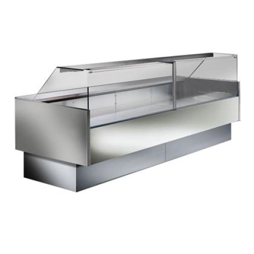 Vitrina neutra orizontala, model Magis HF, neutru, geam frontal drept, dimensiuni 1040x1000x1200 mm