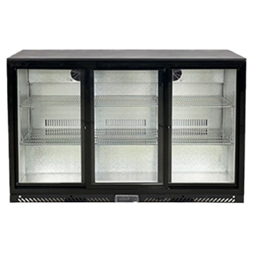 Vitrina frigorifica de bar, model Barista, refrigerare semi-ventilata, geam frontal drept, dimensiuni 1350x520x900 mm