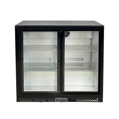 Vitrina frigorifica de bar, model Barista, refrigerare semi-ventilata, geam frontal drept, dimensiuni 900x520x900 mm